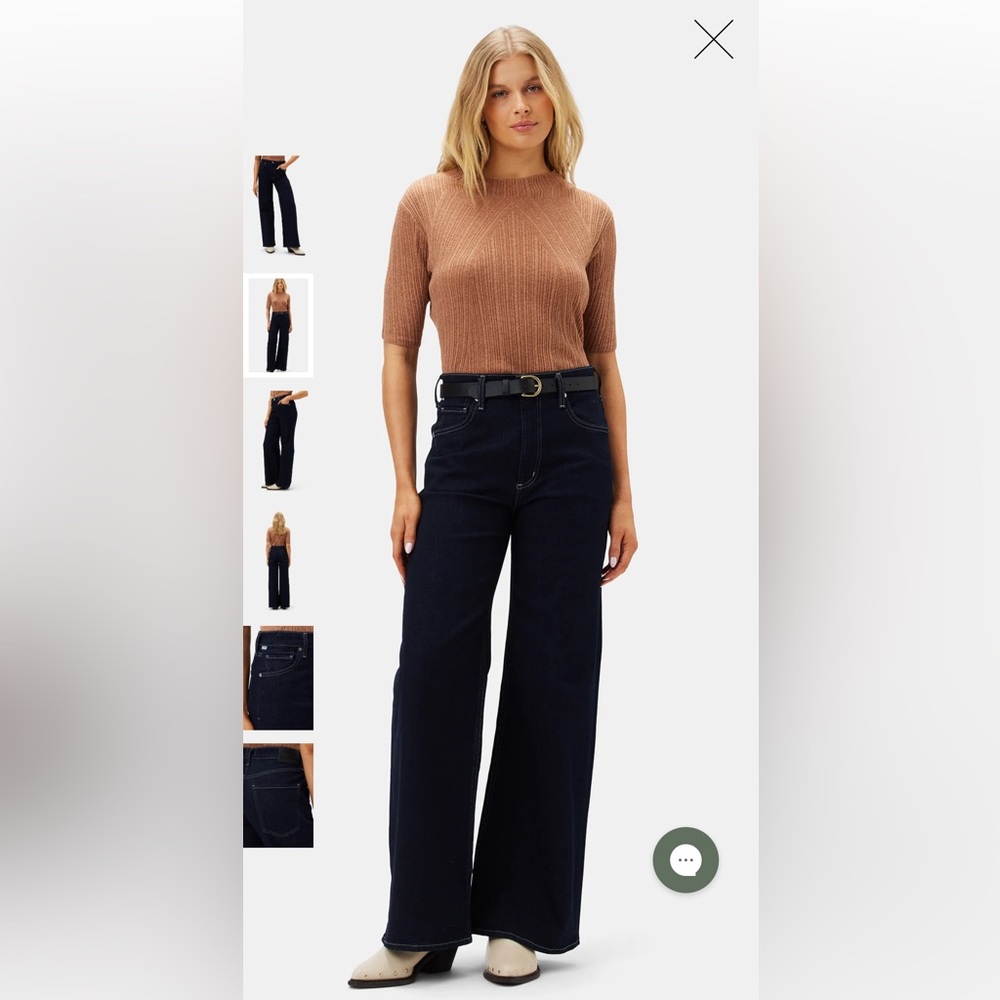 NWT Citizens Of Humanity Paloma Baggy Wide-Leg Dark Jeans In Solace Size 29